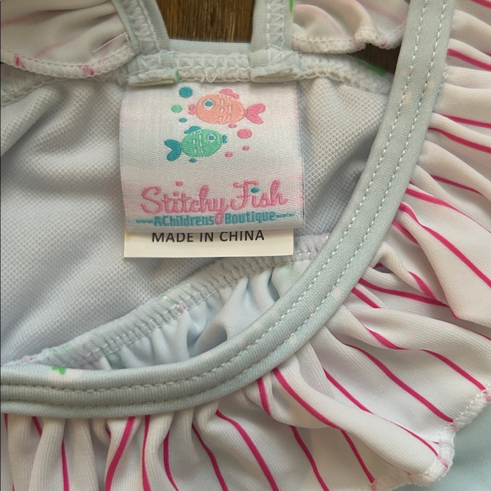 Stitchy Fish Floral Ruffle Bikini Set - Picture 2 of 2
